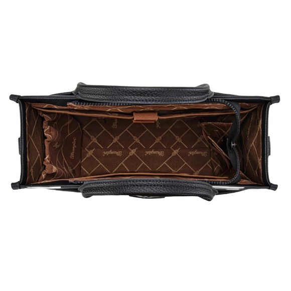 Wrangler Carry-All Large Tote Work Tote /Crossbody - Cow-Black - Picture 4 of 8